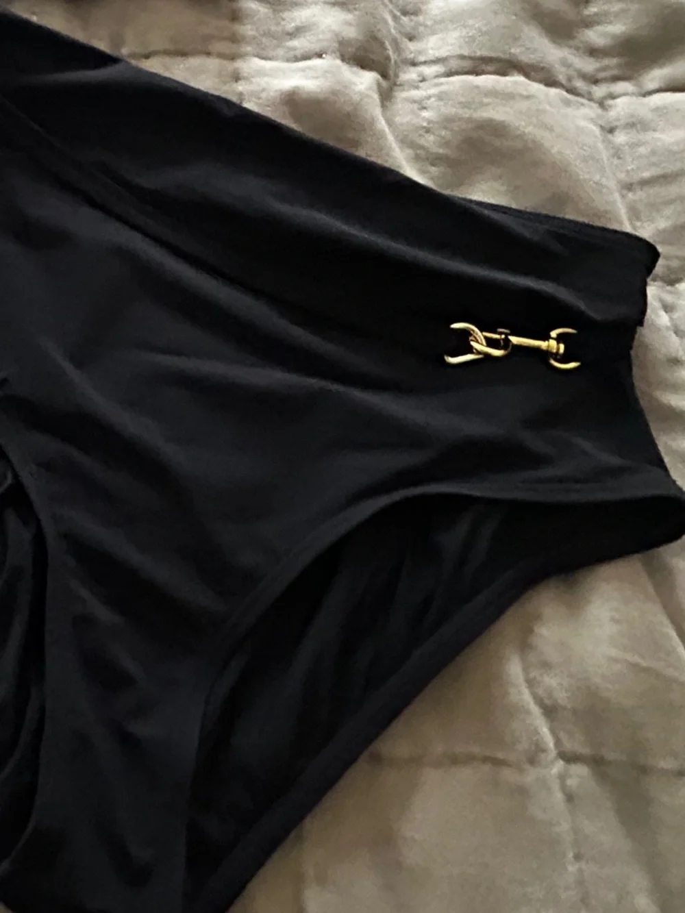 TORY BURCH BLACK WOMEN'S BIKINI BOTTOM SMALL S
